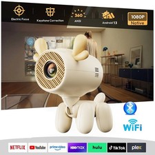 Smart Mini Projector 4K 1080P LED WiFi Bluetooth UHD Portable Home Theater HDMI picture