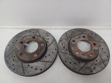 94-04 Mustang Rear Aftermarket Drilled & Slotted Disc Brake Rotors picture