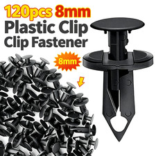 120Pcs 8mm Hole Size Bumper Retainer Clips Push Type UTV ATV Fender Car picture