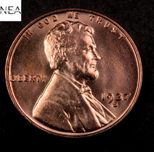 1937-S Lincoln Wheat Penny Cent ~ Gem BU (red) picture