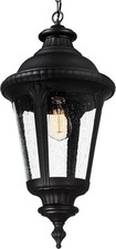 Vintage Farmhouse Outdoor Hanging Light Lantern, 25 Inch Large Exterior Pendant picture