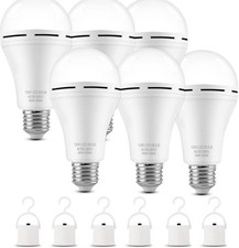 GMOX 2/4/6/8/10Pack Emergency Rechargeable LED Bulbs 9W 6500K Power Outage Light picture