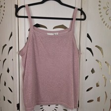 VTG Y2K Fashion Bug Women's Metallic Sleeveless Pink Top Size 3X picture