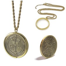 Fourth Pentacle of Jupiter 72 names of God 1FitAll King Solomon Coin Necklace picture