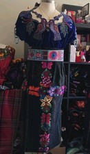 Embroidered Velvet tradicional Guatemala suit traje tipico Women, Multi-Color picture