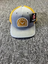 Richardson 112FP Meateater Trucker Hat Adults OS Gray Gold Snapback Mesh Cap picture