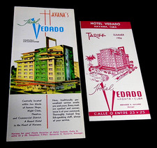 1950s Pre-CASTRO CUBA~HOTEL VEDADO, HAVANA~ADV. TRAVEL BROCHURE & TARIFF picture