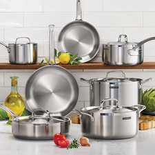 Tramontina 12-Piece Tri-Ply Clad Stainless Steel Cookware Set picture