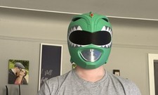 Mighty Morphing Power Rangers Green Ranger Cosplay Wearable Helmet OSFA USA made picture