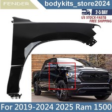Painted Black Steel Front Right Side Fender For 2019-2025 Ram 1500 Replacement picture