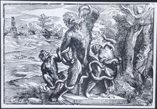 Caricature Of The Laocoon Group, Niccolò Boldrini, Magic Lantern Glass Slide picture