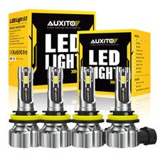 AUXITO 4*H11 LED Headlight Kit High Low Beam 500% Super Bright 6500K White Bulbs picture