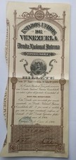 1906 Venezuela Internal National Debt Bond 2000 Bolívares Rare Antique Bond picture