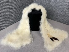 Vintage John Wanamaker white fur muff & scarf set in original box. picture