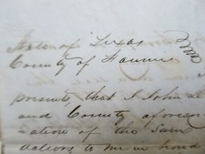 EXTREMELY RARE 1851 STATE OF TEXAS Legal Deed Document, Law, Grayson, Black GIFT picture