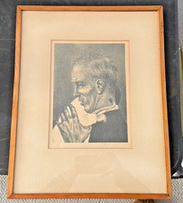 Vintage Joseph Hirsch Print Pencil Signed American Social Realism Doctor Baby picture