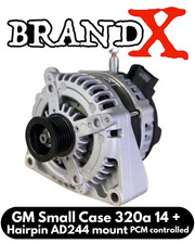 320A GM Small Case 14-21 Alternator High Output Brand X Alt Chevy AD244 mount picture