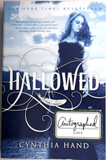 Hallowed by Cynthia Hand SIGNED Paperback Unearthly Series YA Fantasy Romance picture