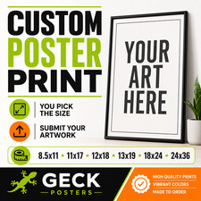 Custom Poster Print Your Artwork Personalized Wall Art Multiple Sizes picture
