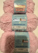 3 Skeins Bernat LuLu Yarn Pow Wow Pink 36417 New Same Dye Lot Vintage picture