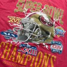 Vintage San Francisco 49ers 5x Super Bowl Champions T-Shirt VK16904 picture