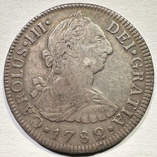 1782 Mo FF Mexico 2 Reales Silver Charles III Nice Surfaces Scarce Date picture