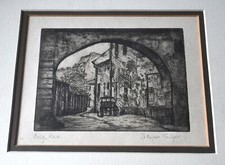 Janina Haase-Troger (b. 1886) Austrian etching, framed, signed lower right in picture