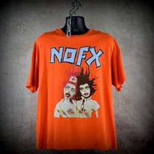 Vintage NOFX Whirled Tour 2000 Pump Up The Valuum Punk Band Hanes XL T-Shirt picture