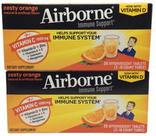 Airborne Immune Support Effervescent Tablets Zesty Orange, 72 Tablets, 04/2027 picture