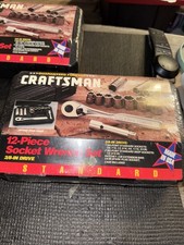 Rare Sears Craftsman USA Nos 3/8” Drive Socket Set Permanex Case 34786 SAE 12pc picture