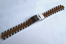 VTG ZODIAC DIVER BRACELET BAND 18MM TWO TONE W WETSUIT EXTENSION 7 INCHES NOS picture