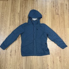 Relwen Channel Boarder Jacket Mens Large Blue Hooded Parka Sherpa Neck picture