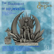 Frost Giant Queen on Throne - Pose 1 | The Shardost of Hrímvath | Imagin3Designs picture