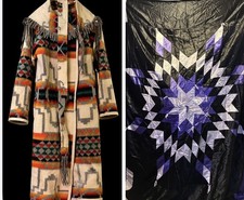 Beaver State Pendleton Wool Native American Blanket Coat  W/ Handmade Quilt picture