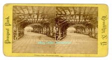 Brooklyn NYC NY - UNDER PLAYGROUND ARBOR - PROSPECT PARK - c1870s Stereoview picture