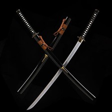 9260 Spring Steel Japanese Sword Katana Full Tang Razor Sharp Unokubi Zukuri picture