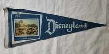 RARE Vtg 1960s Disneyland Walt Disney Productions Lenticular Blue Photo Pennant picture