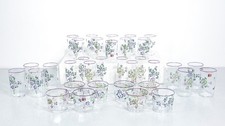 Carlo Moretti Murano Hand-Painted Glass Service 34 Pieces With Flowers picture