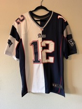 Tom Brady New England Patriots Nike On Field Stitched Split Jersey Mens Size XL picture