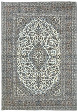 Vintage 7'10X11'4 Cream Floral Design Oriental Rug Handmade Living Room Carpet picture