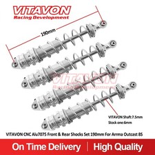 Vitavon CNC Alu7075 Front & Rear Shocks Set 190mm For Arrma Outcast 8S picture