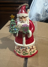 JIM SHORE HEARTWOOD CREEK SANTA WITH GIFTS HANGING ORNAMENT NEW picture