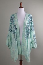 J.JILL NWT $119 Paisley Embroidered Kimono Jacket Top Size XL - 3XL - 1X - 3X picture