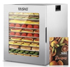 Food Dehydrator Machine, 12 Stainless Steel Food Dryer, 10 Presets, 48H Timer picture