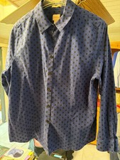 Chico’s no iron blue and black button up shirt picture