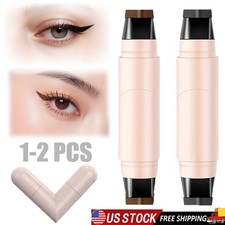 1-2pcs Gel Eyeliner Stamp Pen Set, Waterproof Eyeliners Tool, Smudge Proof Tools picture