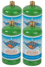 Flame King 4-Pack 1LB EMPTY Refillable Camping Propane Tank Cylinder 16.4 oz picture