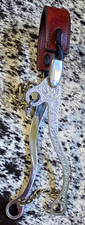 Sliester Engraved Surgical Stainless Steel Leather Nose Hackamore Horse Bit picture