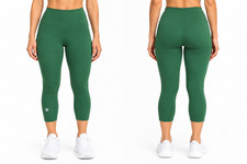 Lululemon Base Pace High Rise Crop 23” Brushed Nulux Everglade Green Size 12 NWT picture