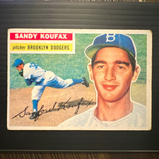 Topps 1956 Sandy Koufax #79 Gray Back Base Set Brooklyn Dodgers picture
